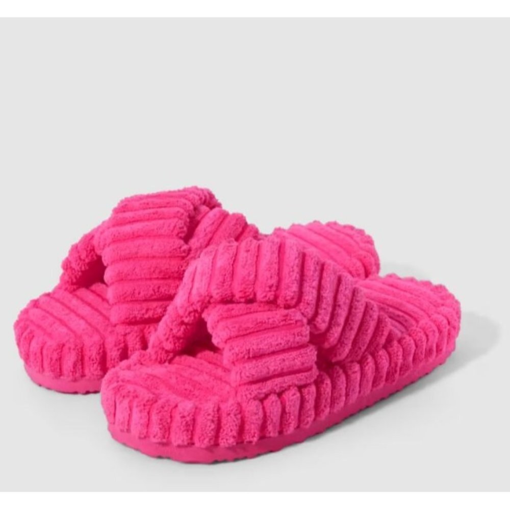 New Sugar & Jade Tween Girls Terry Slides - Pink Size Youth 2